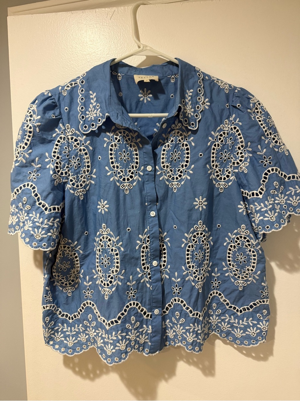 Sezane Elvira Blouse in blue - Picture 2 of 5